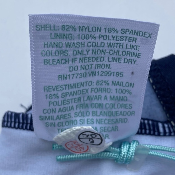 Kona Sol Swimsuit One Piece Size Medium 8-10 Polka Dot Navy And White Retro NWT - Picture 13 of 13